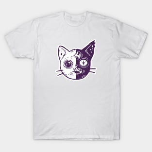 Split Moon Monster Cat T-Shirt